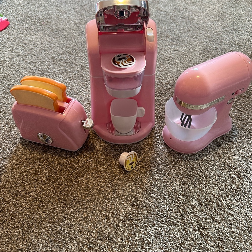 Pink Toy Kitchen Appliance Set